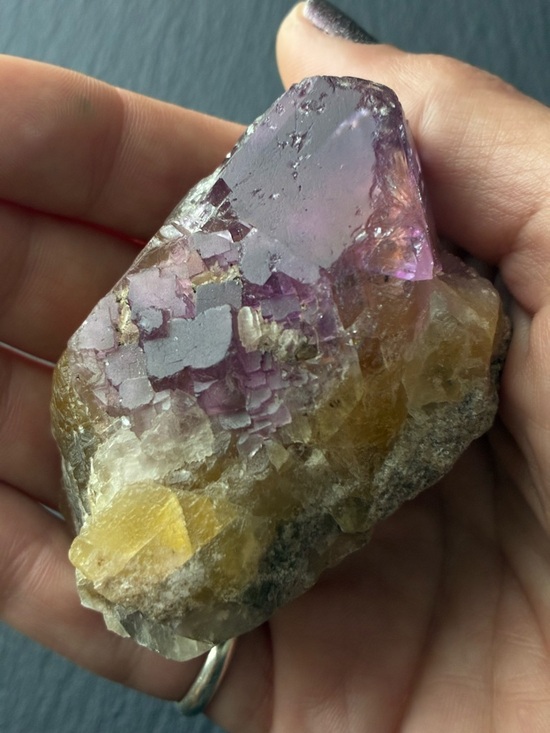 Other - Raw Purple and Yellow Flourite Crystal Point